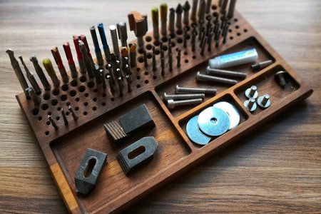 Desktop Bit Holder for 1/4 and 1/8 mill ends