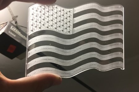 US Flag in acrylic