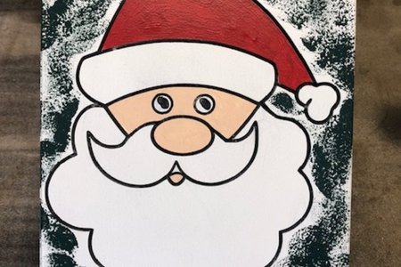 Christmas Sign - Santa Face