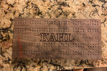 Double Track Cribbage Board with Name