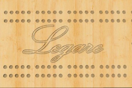 Double Track Cribbage Board w/ 1/8 Holes