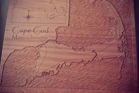Carved Map of Cape Cod Massachusetts