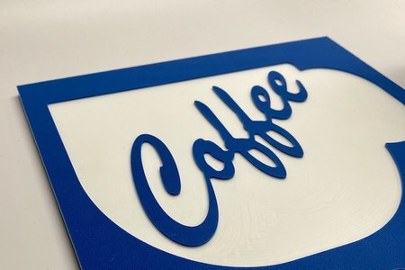 Coffee Sign in Two-Tone HDPE