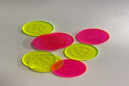 Flower Checker Pieces