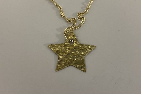 Textured Brass Pendant