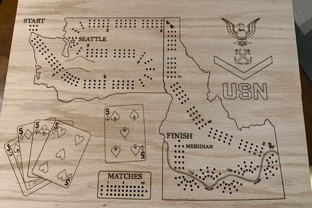 Cribbage Board (Washington to Idaho)