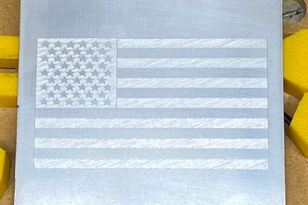 American Flag in stainless steel