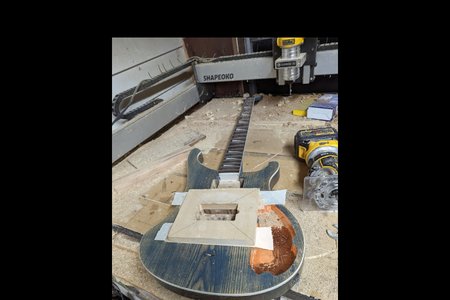 Music Man style 4 string pickup template