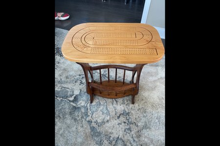 Cribbage board table top
