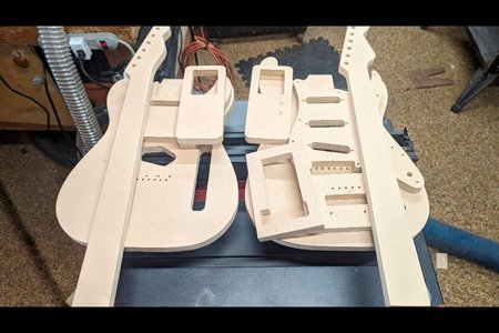Fender-style guitar templates