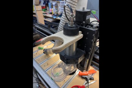 Dust Collection Hose to Spindle Offset Mount